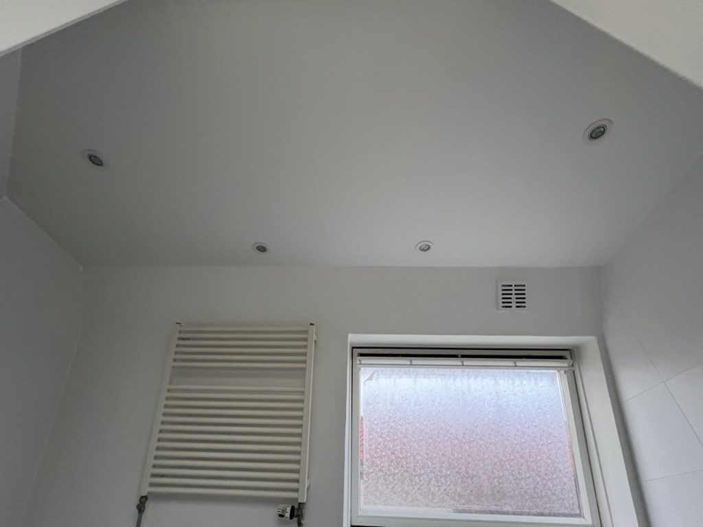 Nieuwe plafond badkamer